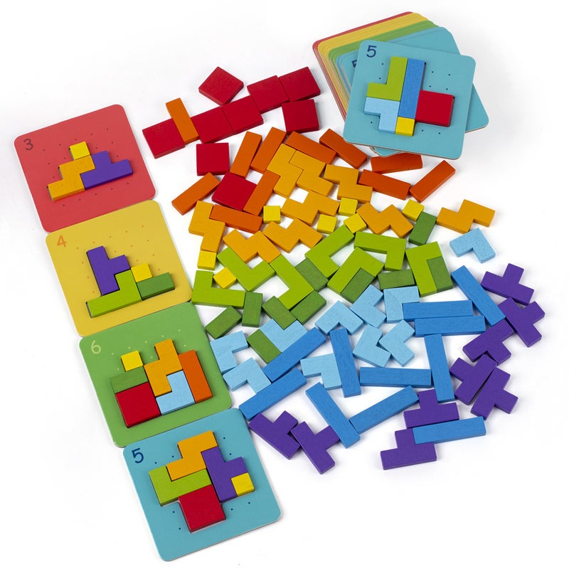 Quick Decision Puzzle Thinking Puzzle Building Blocks Wife Thinking Game Colorful Square Puzzle Children'S Educational Toys - Image 4